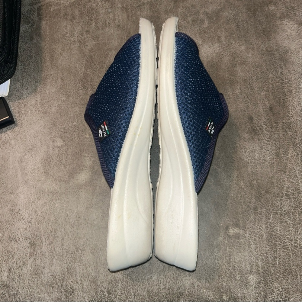 Fly Flot Navy Leather Sandals - Picture 4 of 8